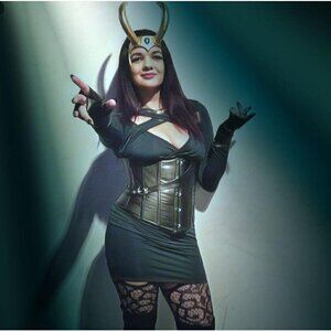 Steampunk Corset Top Steel Boned Underbust Renaissance Black Leather Cosplay NWT